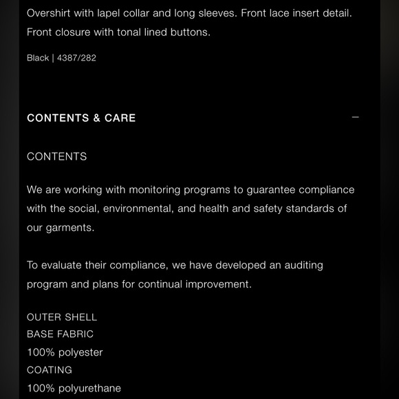 Women Zara Faux Leather Overshirt With Lace Inserts Size XS - Picture 10 of 16